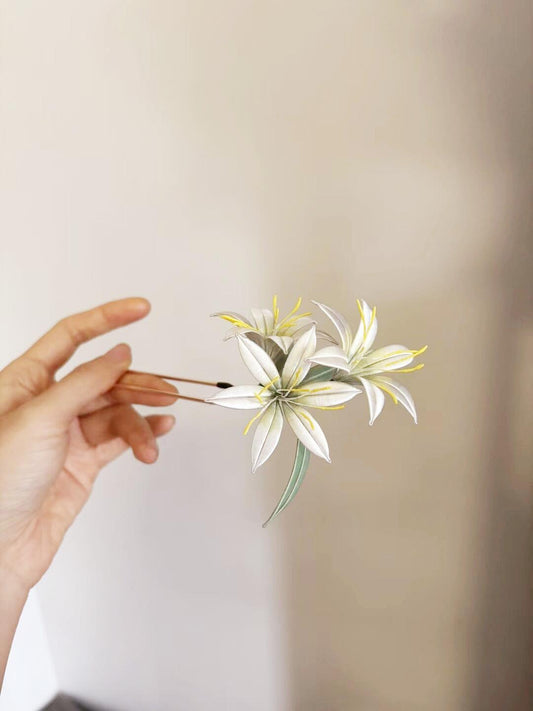 Tassel Hair Clips, Silk Wrapped Flowers Hairpin, HanFu Accessories, Silk Flowers Hair Clips, Classic Chinese Jewelry. - HiJenney