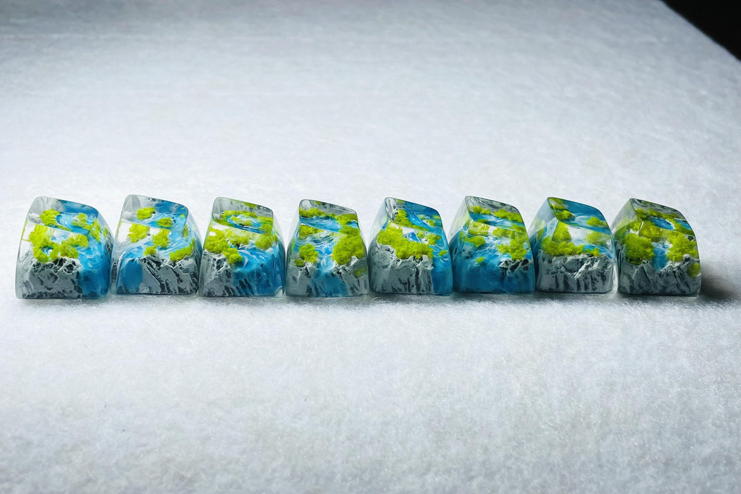 OEM Islands Streams Keycaps, Aritsan Resin Keycap, Seasons Mountain Keycaps, Mechanical Keyboard Keycaps. - HiJenney