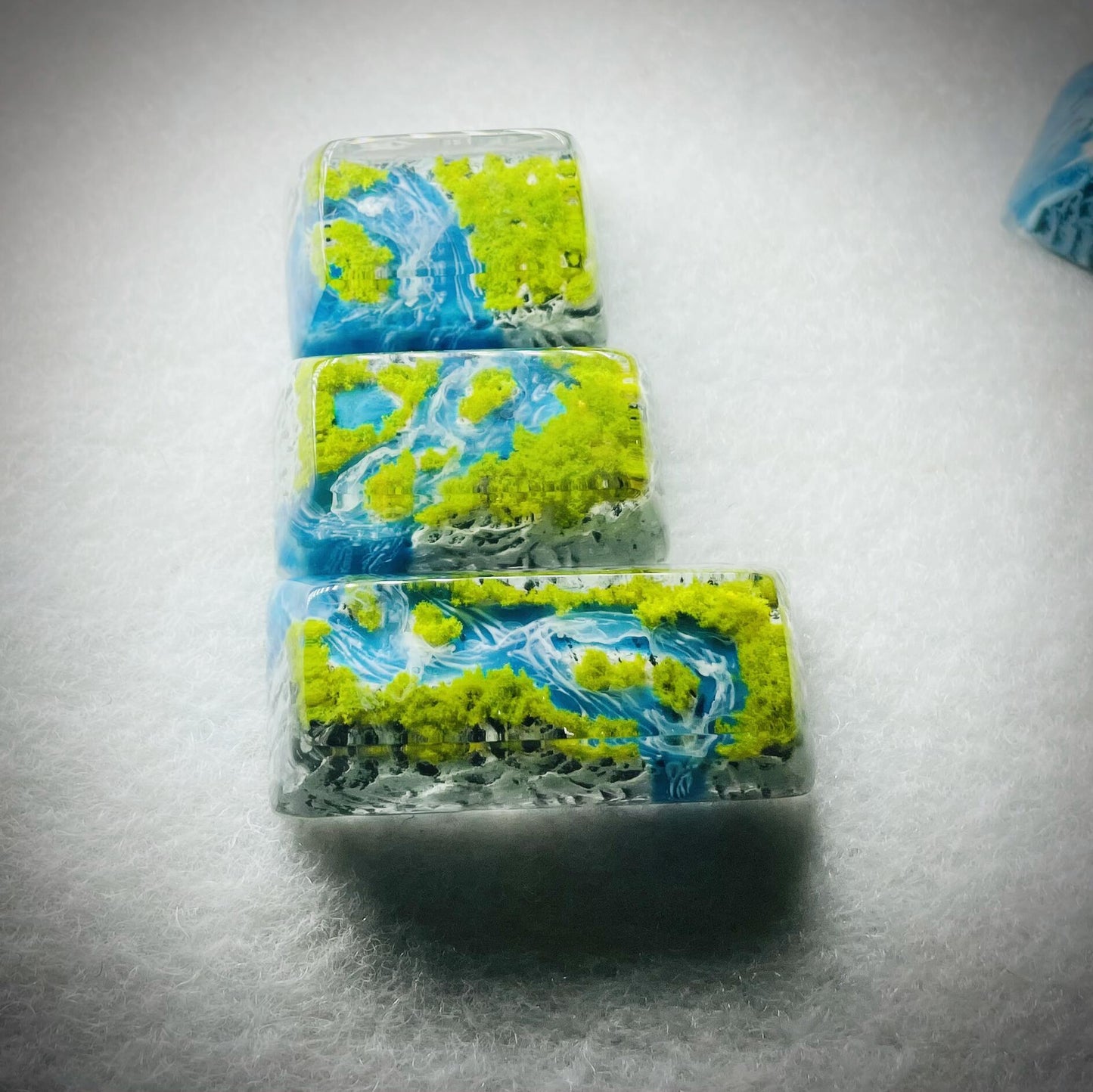 SA Islands Streams Keycaps, Micro Landscape Keycaps, Mountain Seasons Keycaps, Mechanical Keyboard Keycaps. - HiJenney