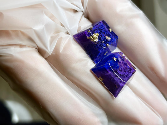 Blue Purple Cosmos Nebula Keycaps, Dark Matter Universe Keycaps, Artisan Resin Custom Keycaps, Personalized Keyaps. - HiJenney