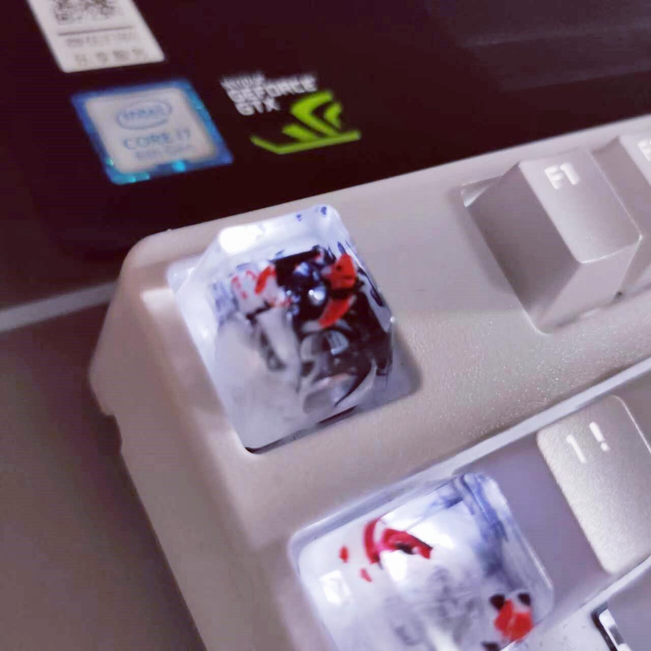 Transparent Koi Fish Keycap, RGB Light-Transmitting Keycap, Artisan Clear Resin Keycap, Custom Mechanical Keyboard Keycap. - HiJenney