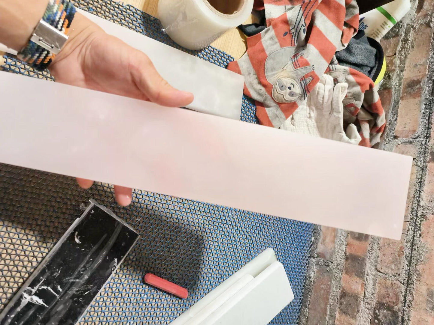 Navy Blue Quartz Wrist Rest, Quartz Stone Wrist Rest, Custom Size Keyboard Wrist Rest, Gaming Setups, Desk Decor. - HiJenney