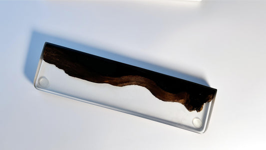 Clear Resin Wood Wrist Rest, Artisan Custom Keyboard Wrist Rest, Gaming Setup, Personalized Gift. - HiJenney