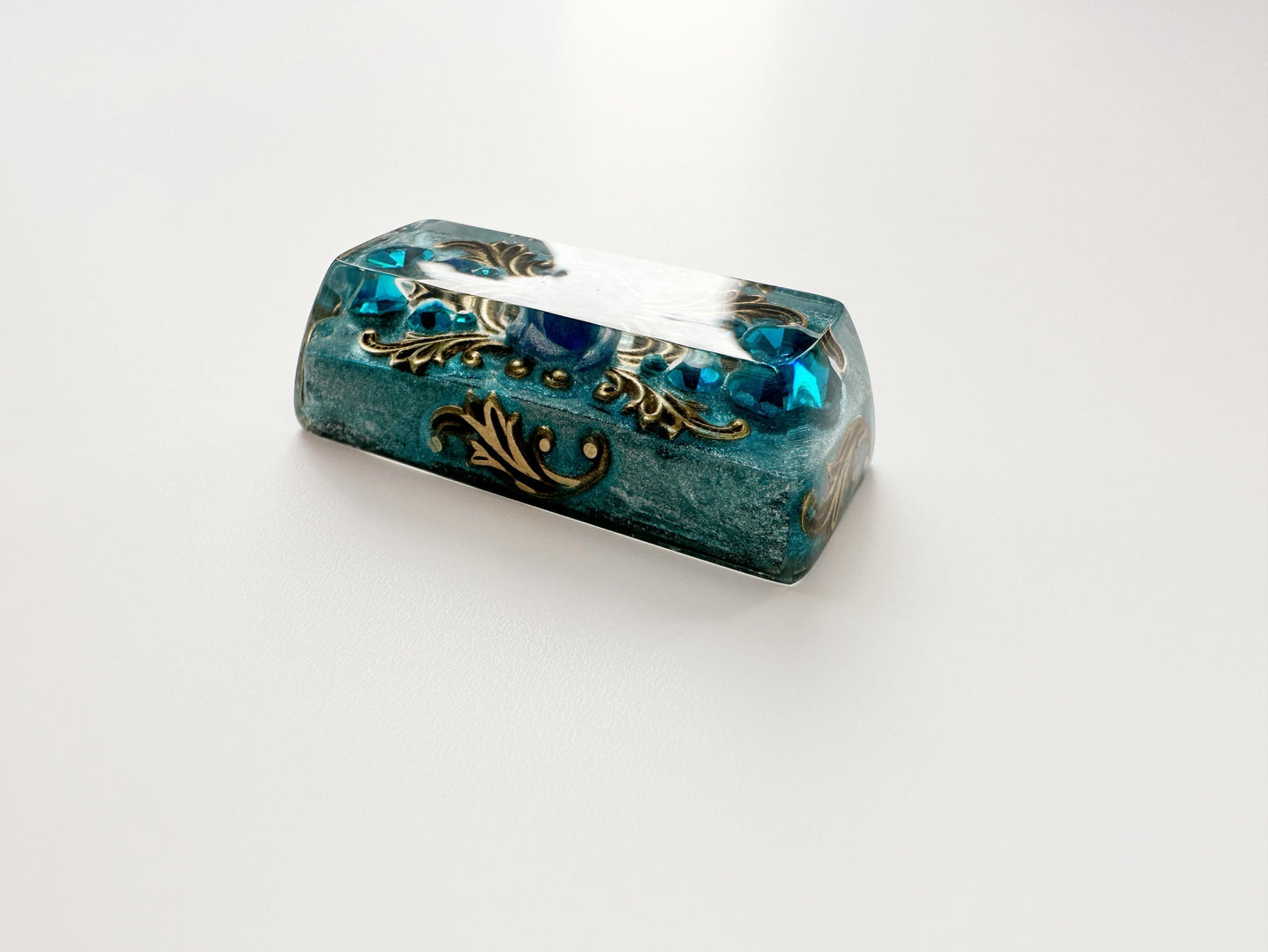 English Blue Rose Keycaps, Artisan Resin Custom Keycap, Mechanical Keyboard Keycap, Gaming Setup, Personalized Gift. - HiJenney