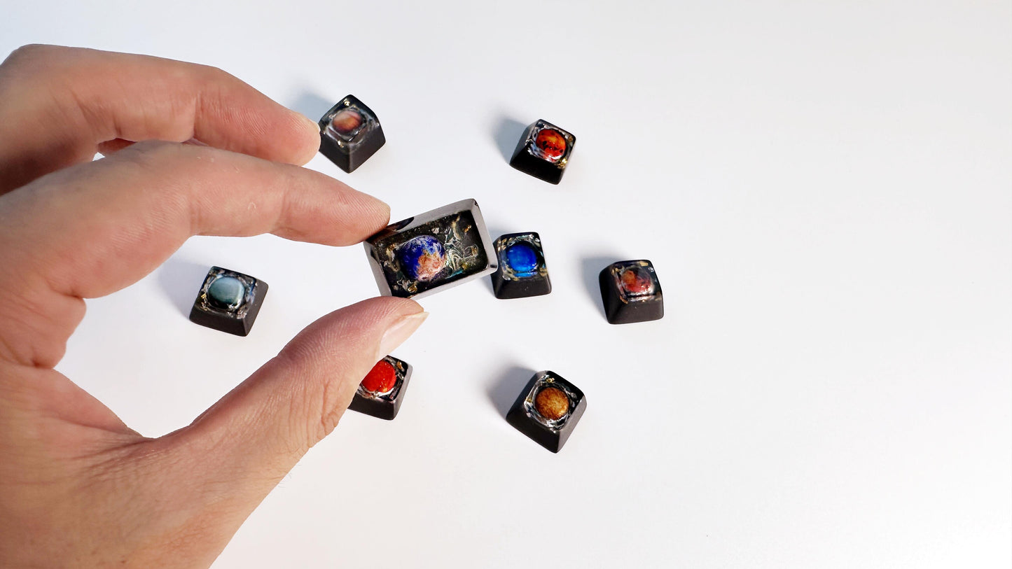 Solar System Planet Keycaps, Earth, Sun, Mars Keycaps, Universe Galaxy Keycaps, Mechanical Keyboard Keycaps. - HiJenney