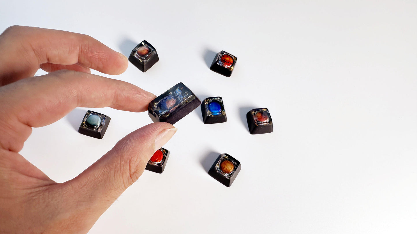 Solar System Planet Keycaps, Earth, Sun, Mars Keycaps, Universe Galaxy Keycaps, Mechanical Keyboard Keycaps. - HiJenney