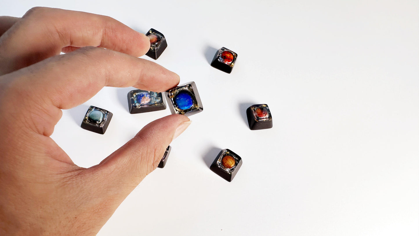 Solar System Planet Keycaps, Earth, Sun, Mars Keycaps, Universe Galaxy Keycaps, Mechanical Keyboard Keycaps. - HiJenney