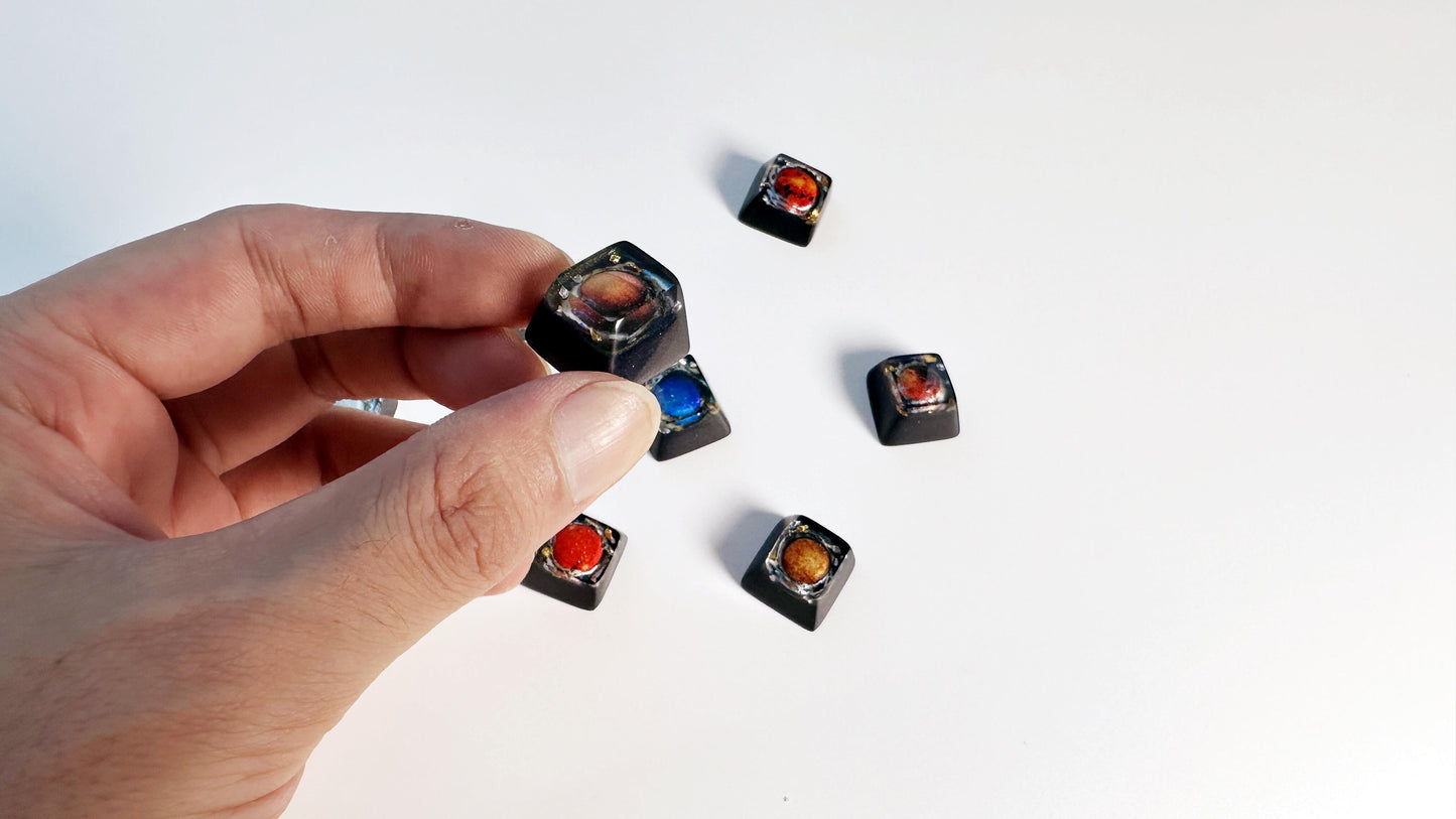 Solar System Planet Keycaps, Earth, Sun, Mars Keycaps, Universe Galaxy Keycaps, Mechanical Keyboard Keycaps. - HiJenney