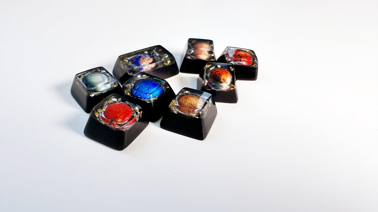 Solar System Planet Keycaps, Earth, Sun, Mars Keycaps, Universe Galaxy Keycaps, Mechanical Keyboard Keycaps. - HiJenney