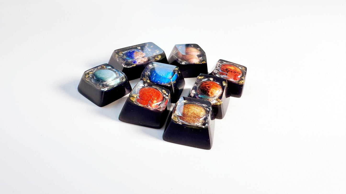 Solar System Planet Keycaps, Earth, Sun, Mars Keycaps, Universe Galaxy Keycaps, Mechanical Keyboard Keycaps. - HiJenney