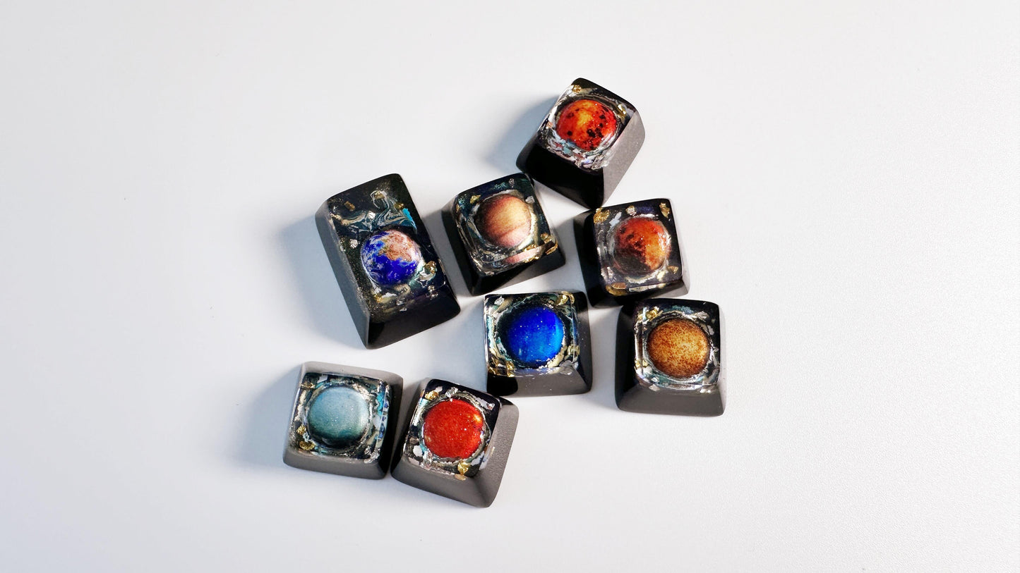 Solar System Planet Keycaps, Earth, Sun, Mars Keycaps, Universe Galaxy Keycaps, Mechanical Keyboard Keycaps. - HiJenney