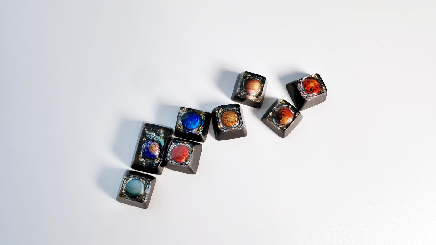 Solar System Planet Keycaps, Earth, Sun, Mars Keycaps, Universe Galaxy Keycaps, Mechanical Keyboard Keycaps. - HiJenney