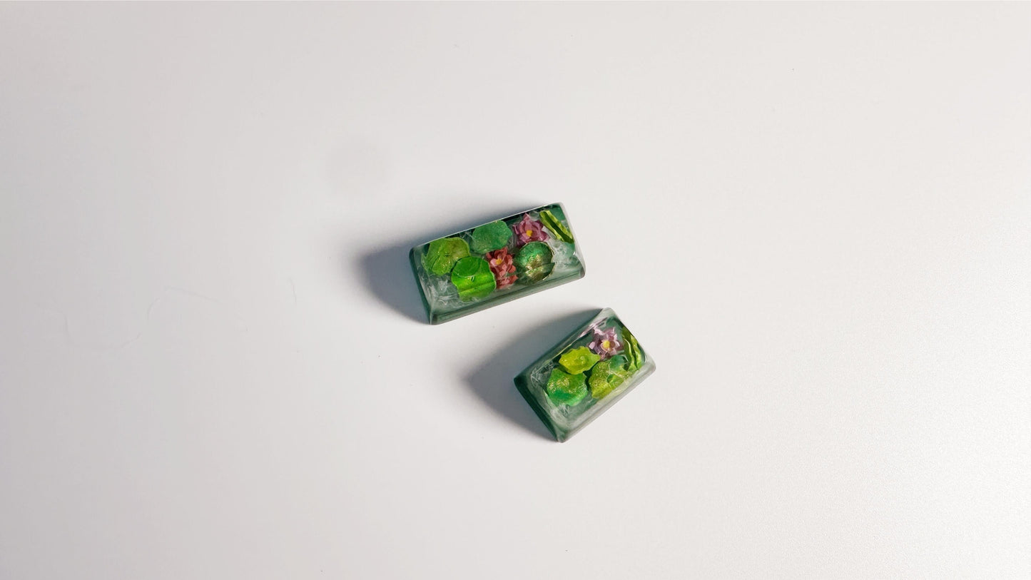 Lotus Pond Keycaps, Aritsan Resin Custom Keycaps, Mechanical Keyboard, Personalized Keycaps, SA, OEM Keycap. - HiJenney