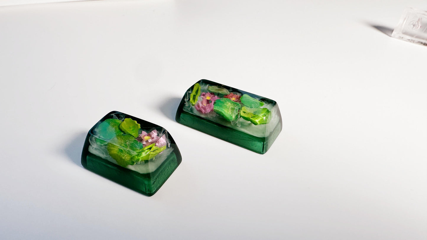 Lotus Pond Keycaps, Aritsan Resin Custom Keycaps, Mechanical Keyboard, Personalized Keycaps, SA, OEM Keycap. - HiJenney