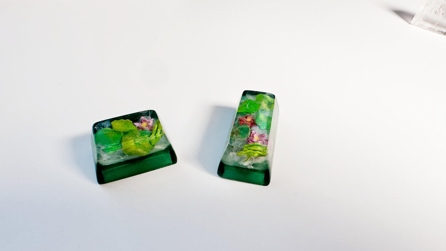 Lotus Pond Keycaps, Aritsan Resin Custom Keycaps, Mechanical Keyboard, Personalized Keycaps, SA, OEM Keycap. - HiJenney