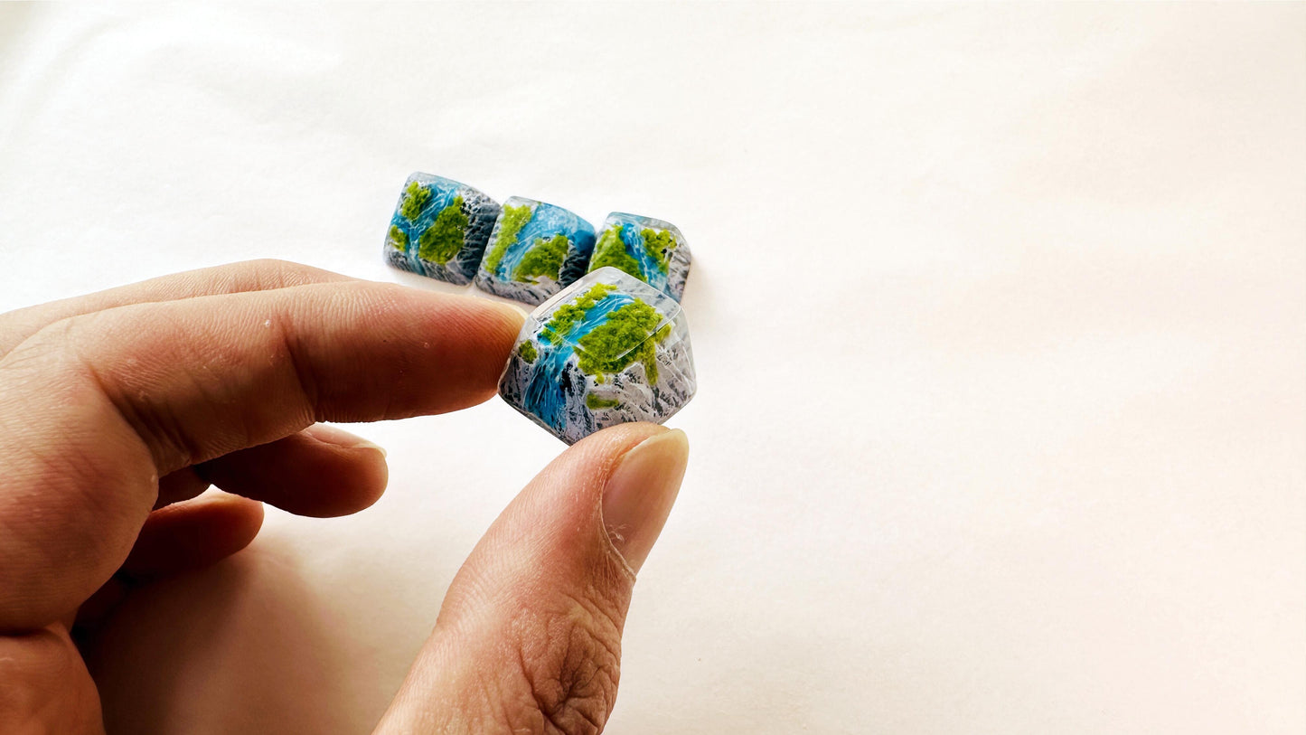 OEM Islands Streams Keycaps, Aritsan Resin Keycap, Seasons Mountain Keycaps, Mechanical Keyboard Keycaps. - HiJenney