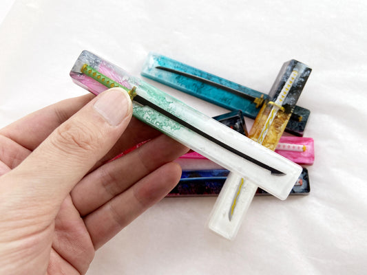 Demon Anime Katana Spacebar Keycaps, Personalized Artisan Resin Keycaps, Mechanical Keyboard Keycaps, Gaming Setups. - HiJenney