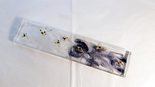 Orange Koi Fish Wrist Rest, Artisan Clear Resin Wrist Rest, Custom Keyboard Wrist Rest, Personalized Gift, Desk Decor. - HiJenney