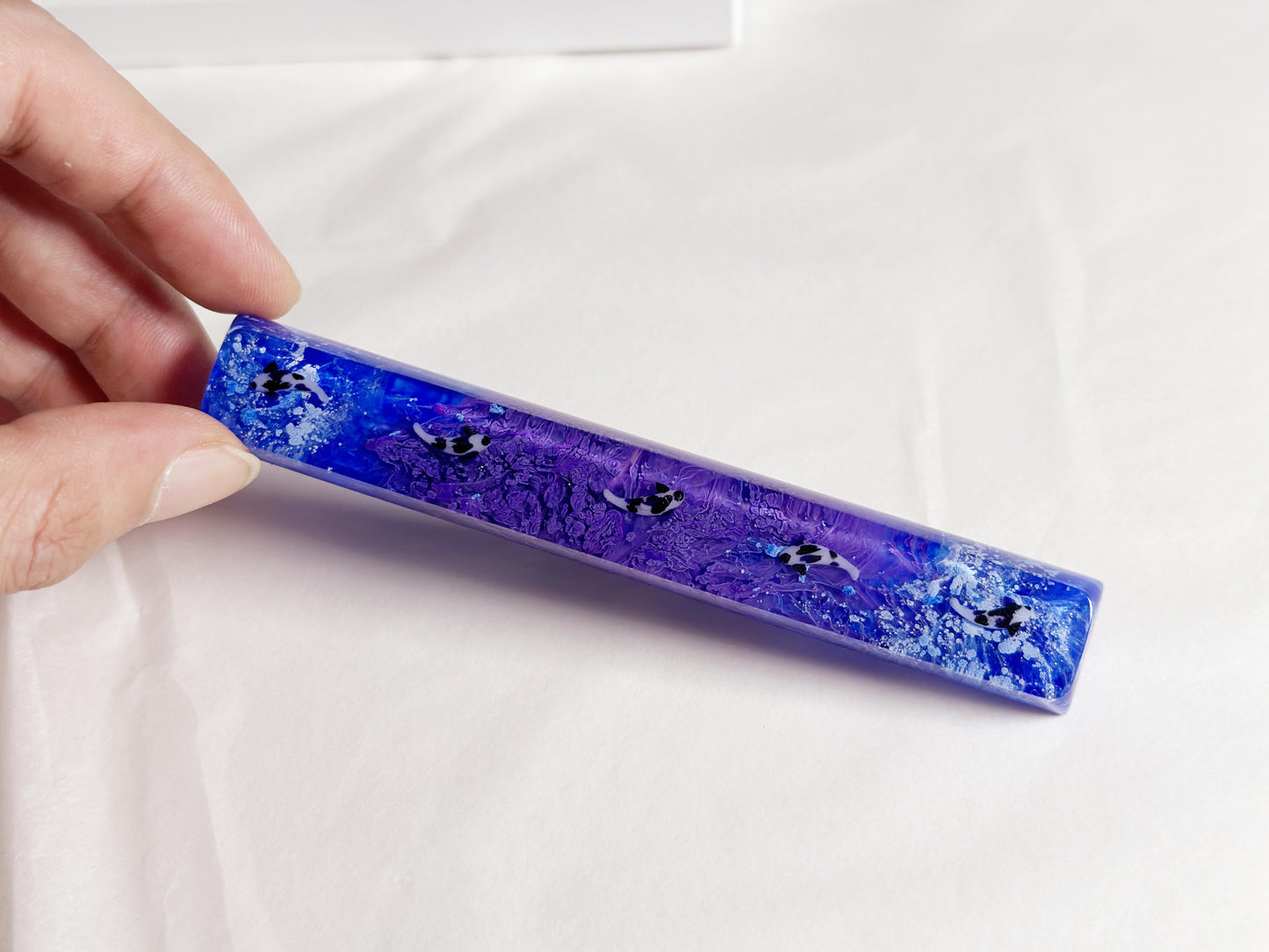 Royal Blue Purple Koi Fish Pond Keycap, Artisan Resin Keycap, Custom Cherry Swtich Keycaps, Gaming Setup. - HiJenney