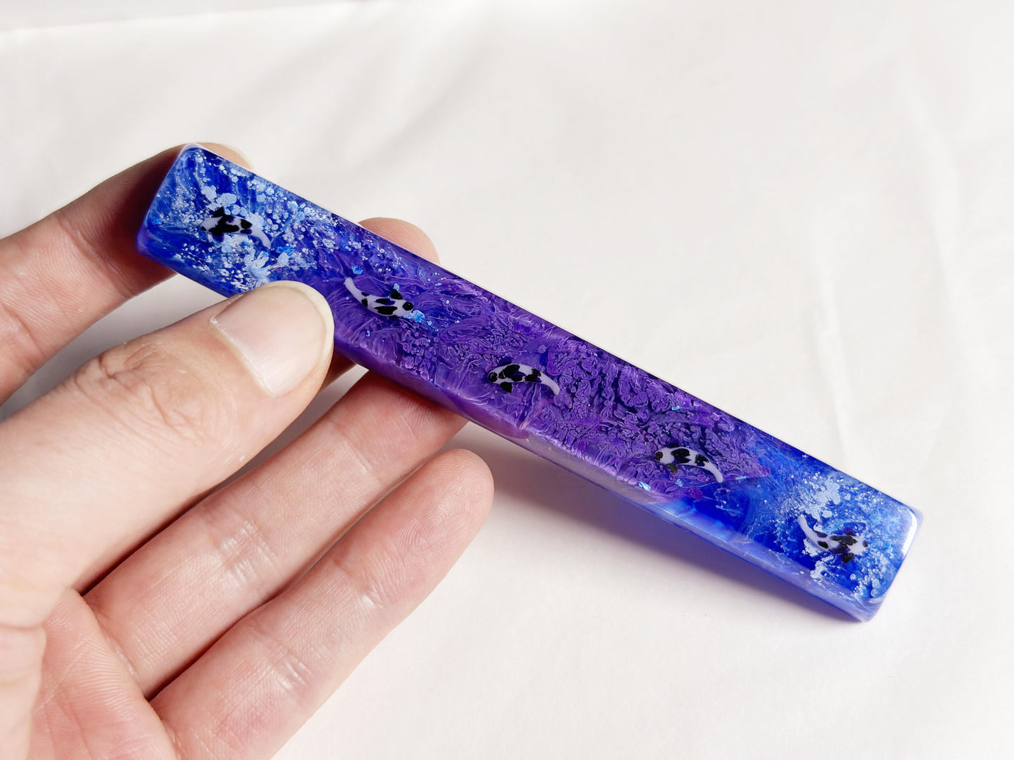 Royal Blue Purple Koi Fish Pond Keycap, Artisan Resin Keycap, Custom Cherry Swtich Keycaps, Gaming Setup. - HiJenney