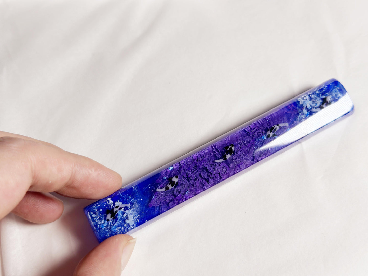Royal Blue Purple Koi Fish Pond Keycap, Artisan Resin Keycap, Custom Cherry Swtich Keycaps, Gaming Setup. - HiJenney