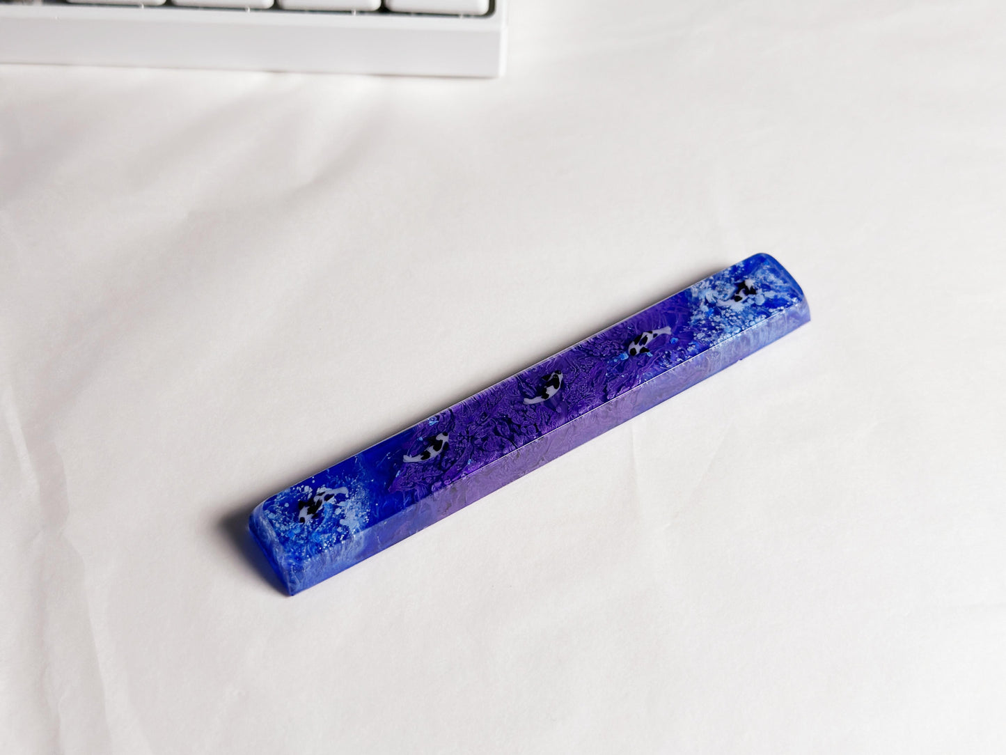 Royal Blue Purple Koi Fish Pond Keycap, Artisan Resin Keycap, Custom Cherry Swtich Keycaps, Gaming Setup. - HiJenney