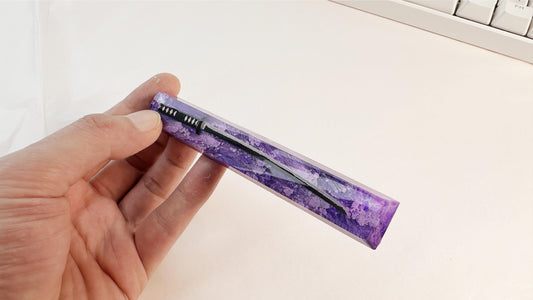 Anime Katana Purple Spacebar Keycaps, Custom Artisan Resin Keycaps, Cherry Switch Keycaps, Gaming Setups. - HiJenney