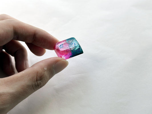 Blue White Koi Fish Keycaps, Artisan Black Red Keycap, Handmade Custom Keycap, Mechanical Keyboard Gaming Setup. - HiJenney