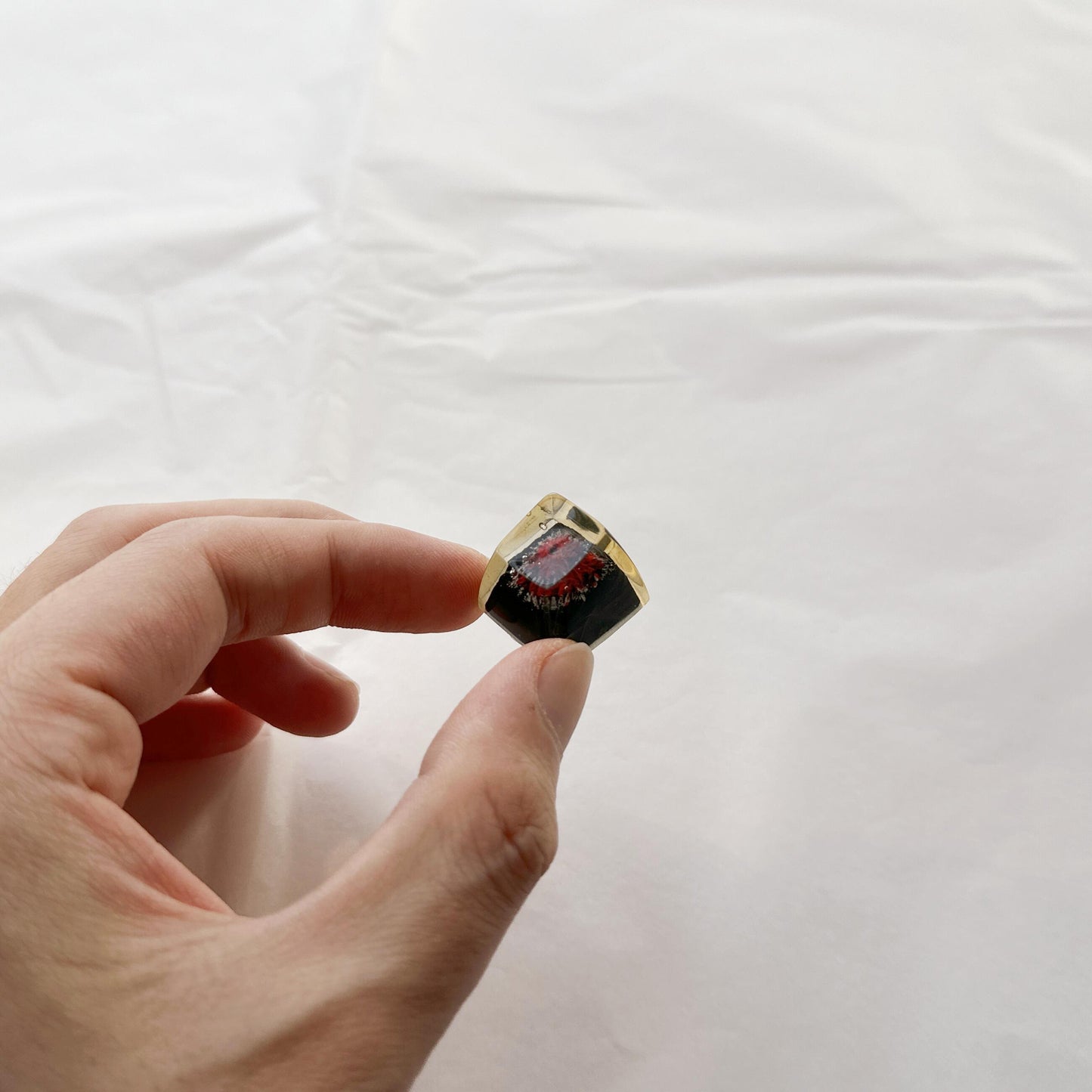 Black Red Volcano Keycaps, Artisan Clear Resin Keycaps, Personalized Custom Keycaps, OEM, SA Keycaps, ESC Keycaps. - HiJenney