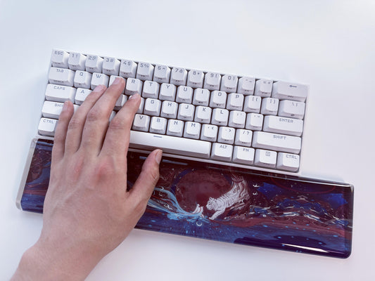 Anime Sticker Wrist Rest, Artisan Resin Keyboard Wrist Rest, Custom Print Poster Wrist Rest, Desk Setup. - HiJenney