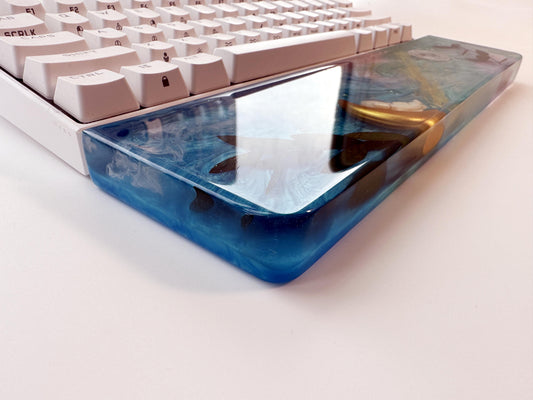 Cosmos Astronaut Moon Keyboard Wrist Rest, Universe Space Nebula Wrist Rest, Custom Clear Pink Blue Wrist Rest, Gaming Setup. - HiJenney