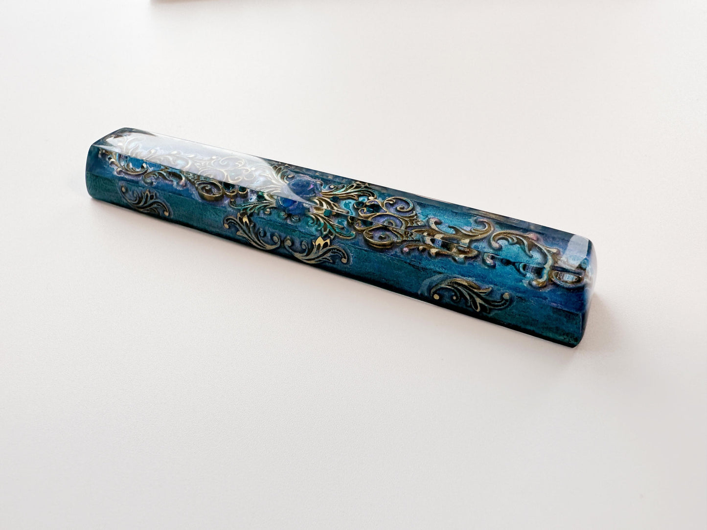 English Blue Rose Keycaps, Artisan Resin Custom Keycap, Mechanical Keyboard Keycap, Gaming Setup, Personalized Gift. - HiJenney