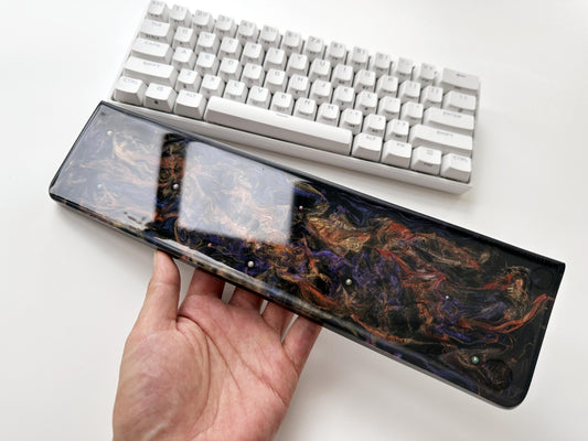 Dark Matter Cosmos Wrist Rest, Golden Universe Wrist Rest, Custom Keyboard Wrist Rest, Gaming Setup. - HiJenney
