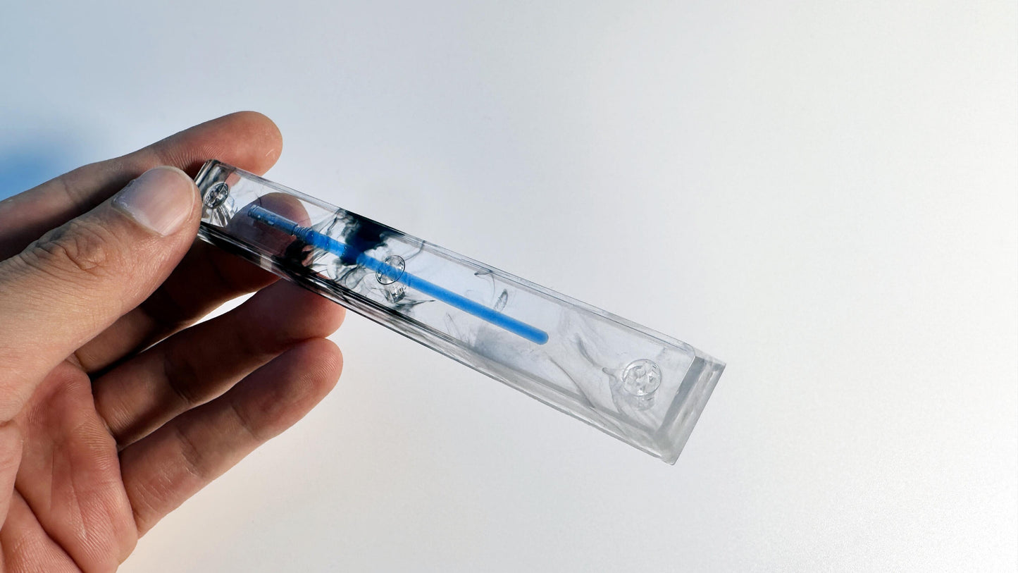 Star Wars Blue Lightsaber Keycap, Light Sword Spacbar Keycap, Artisan Clear Resin Transparent Keycap, Custom Gaming Setup. - HiJenney