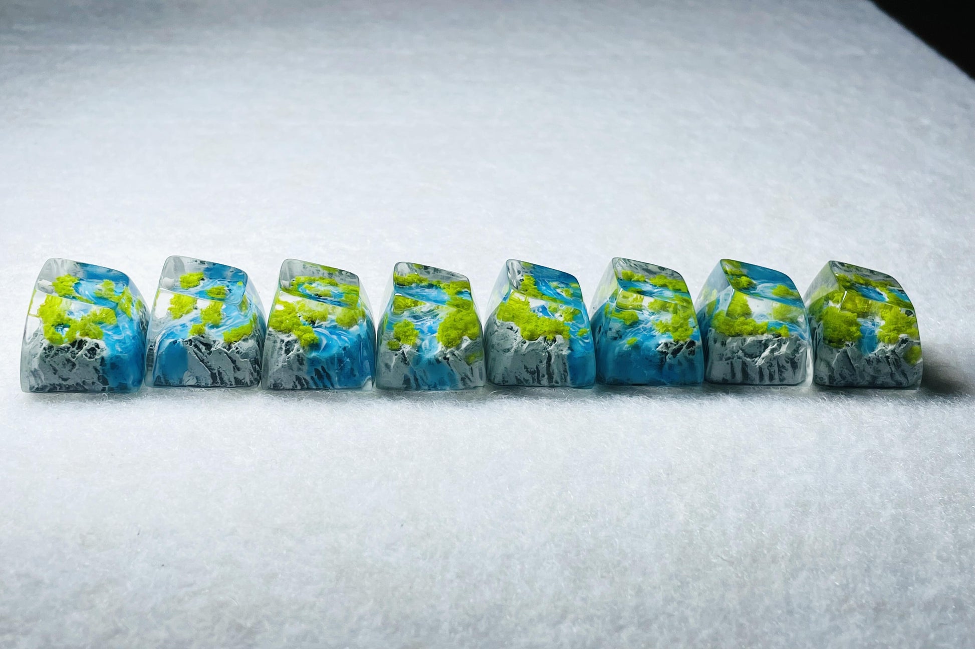 OEM Summer Islands Streams Keycap, Aritsan Resin Keycap, Mountain four Seasons Keycap, Mechanical Keyboard Keycap. - HiJenney