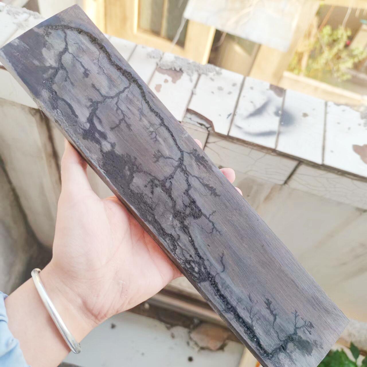 Lightning Struck Wood Resin Wrist Rest, Glow In The Dark, Thunder Fire, Artisan Purple Blue Wrist Rest, Office Desk Gift, Gaming Keyboard Decor. - HiJenney