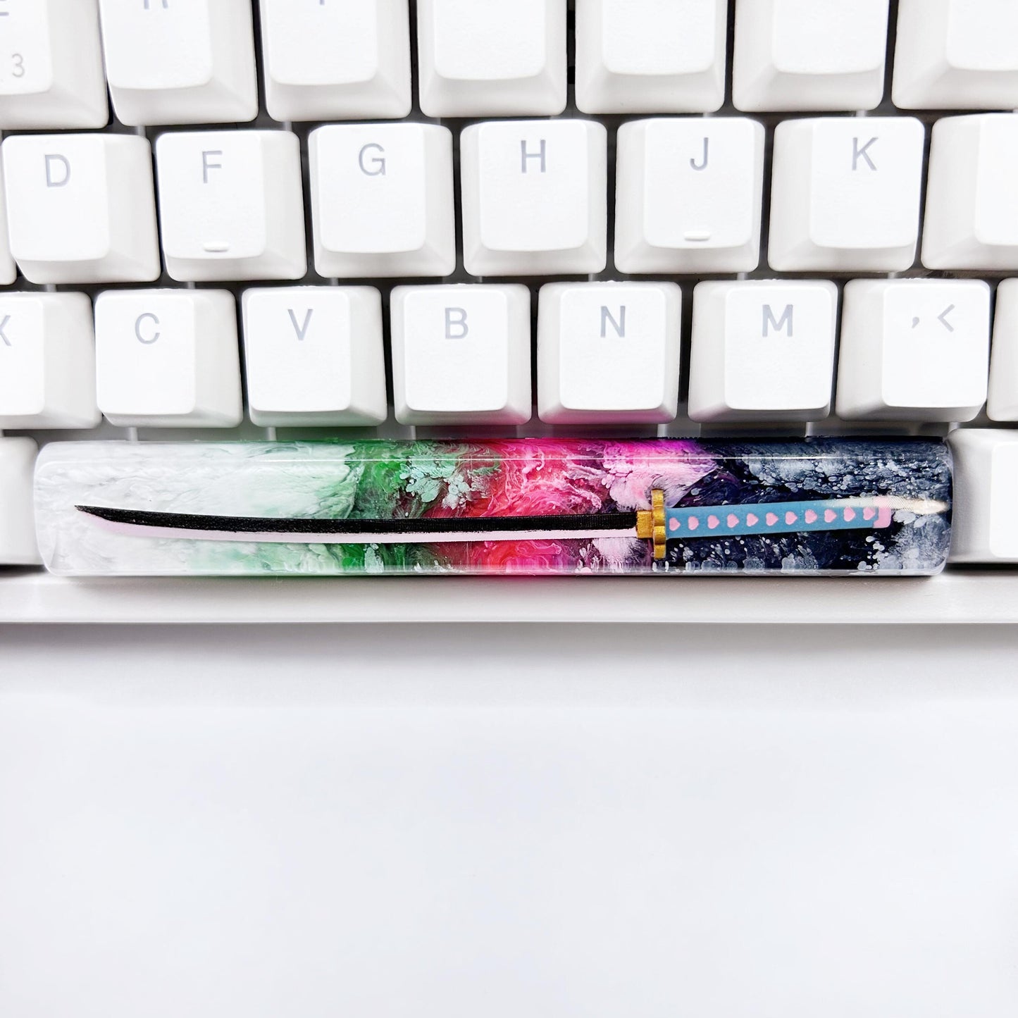 Japanese Anime Katana Space Bar Keycap, Artisan Resin Keycap, Mechanical Keyboard Keycaps, Cherry Switch Keycap. - HiJenney