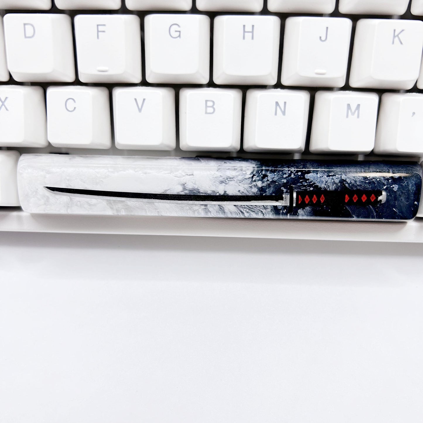 Japanese Anime Katana Space Bar Keycap, Artisan Resin Keycap, Mechanical Keyboard Keycaps, Cherry Switch Keycap. - HiJenney