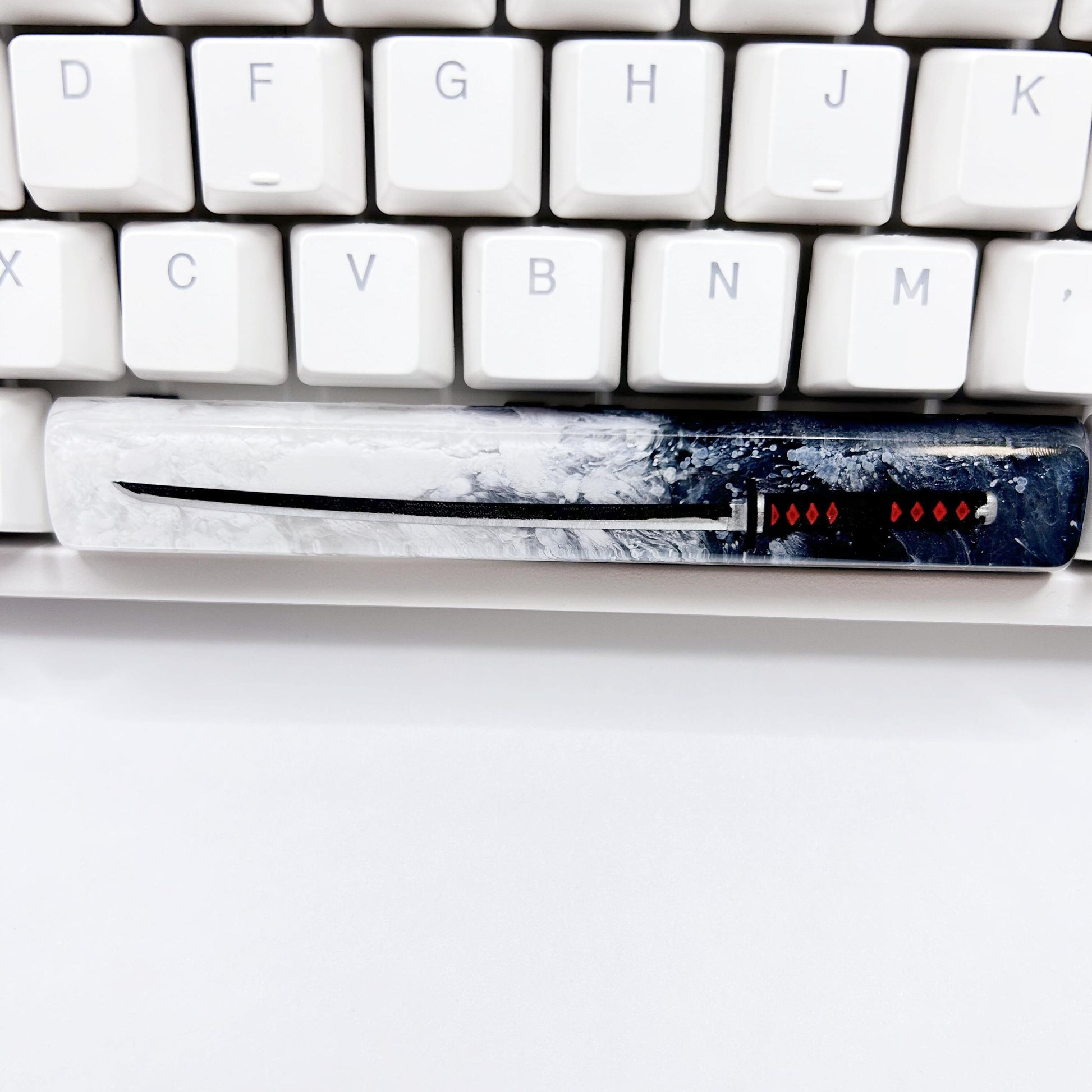 Japanese Anime Katana Space Bar Keycap, Artisan Resin Keycap, Mechanical Keyboard Keycaps, Cherry Switch Keycap. - HiJenney