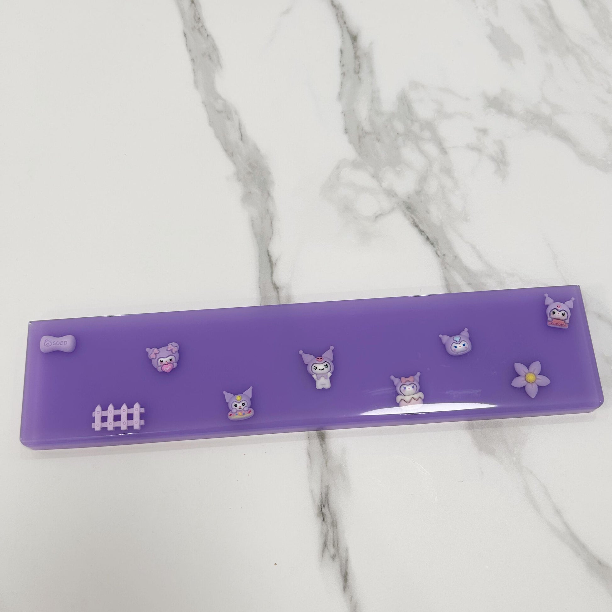 Cute Anime Girl Wrist Rest, Japanese Anime, Customized On Demand, Purple Wrist Rest, Desk Keyboard Decor. - HiJenney