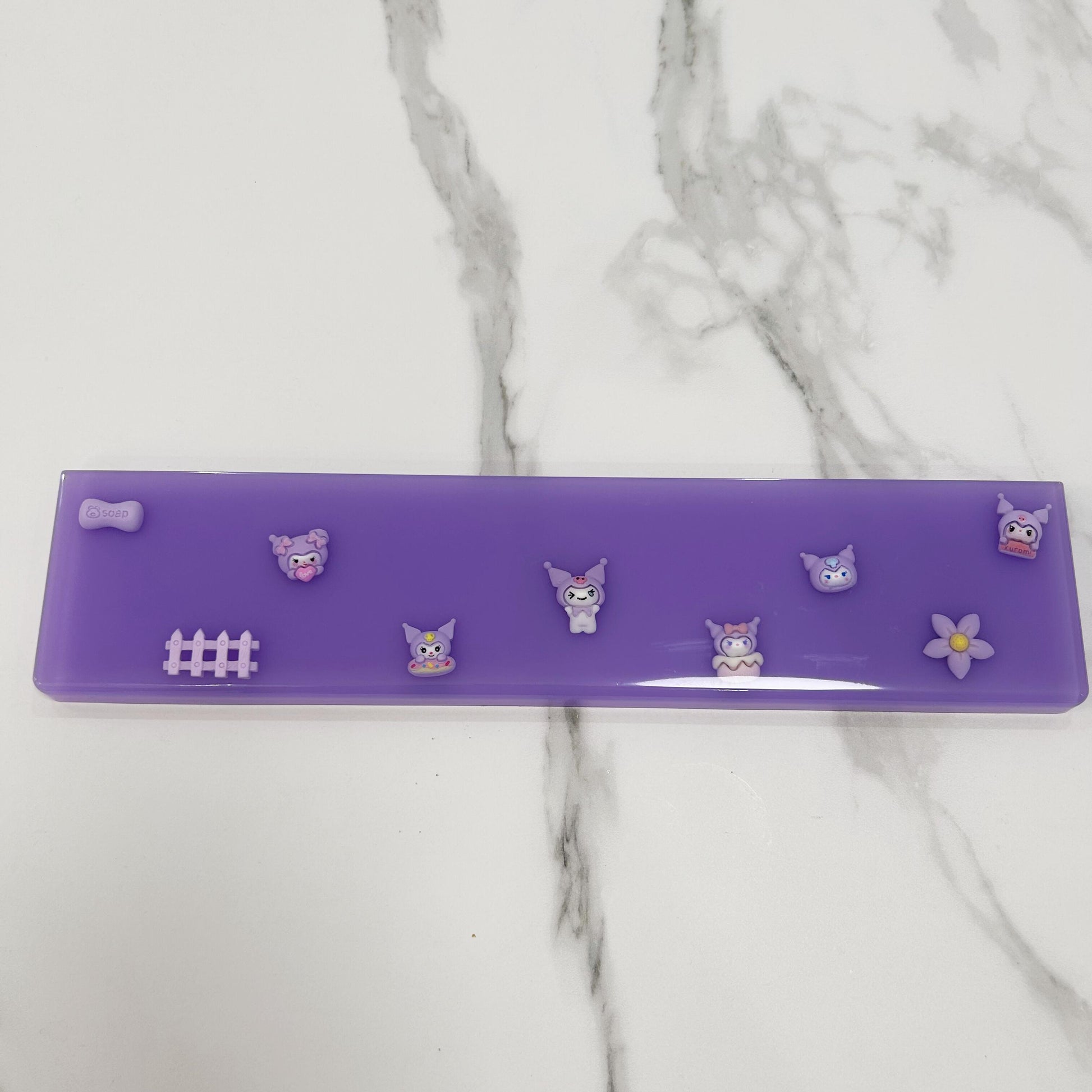 Cute Anime Girl Wrist Rest, Japanese Anime, Customized On Demand, Purple Wrist Rest, Desk Keyboard Decor. - HiJenney