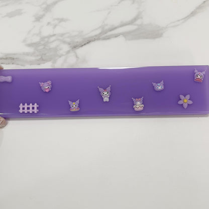 Cute Anime Girl Wrist Rest, Japanese Anime, Customized On Demand, Purple Wrist Rest, Desk Keyboard Decor. - HiJenney