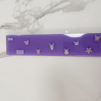 Cute Anime Girl Wrist Rest, Japanese Anime, Customized On Demand, Purple Wrist Rest, Desk Keyboard Decor. - HiJenney