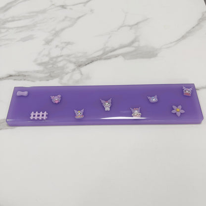 Cute Anime Girl Wrist Rest, Japanese Anime, Customized On Demand, Purple Wrist Rest, Desk Keyboard Decor. - HiJenney