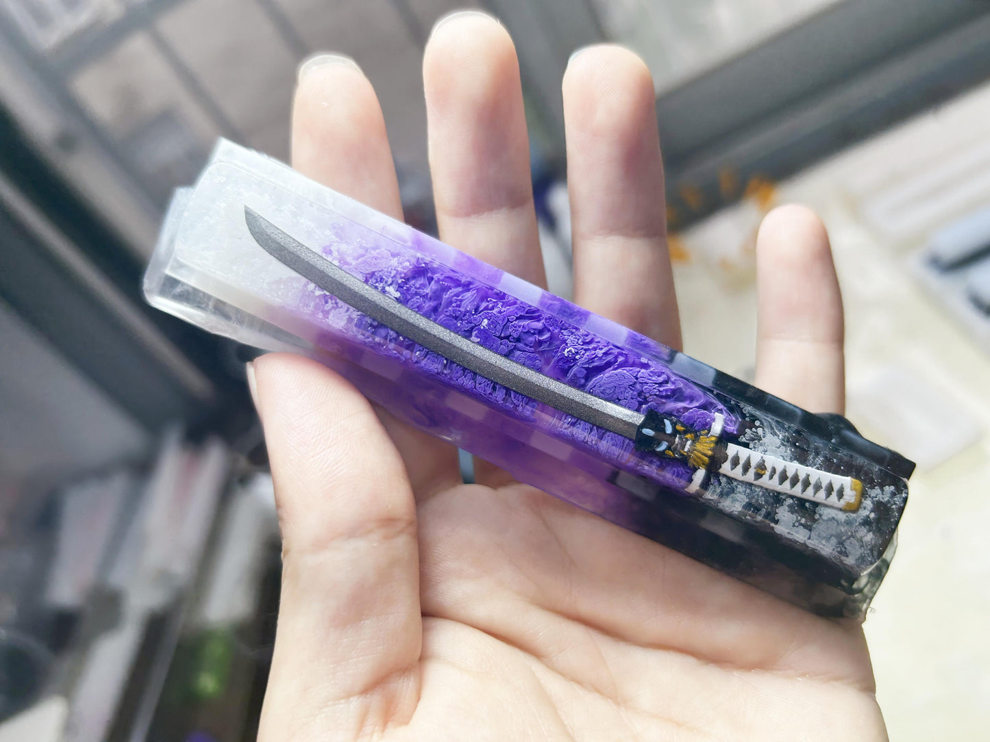 Japanese Anime Katana Space Bar Keycap, Artisan Resin Keycap, Mechanical Keyboard Keycaps, Cherry Switch Keycap. - HiJenney