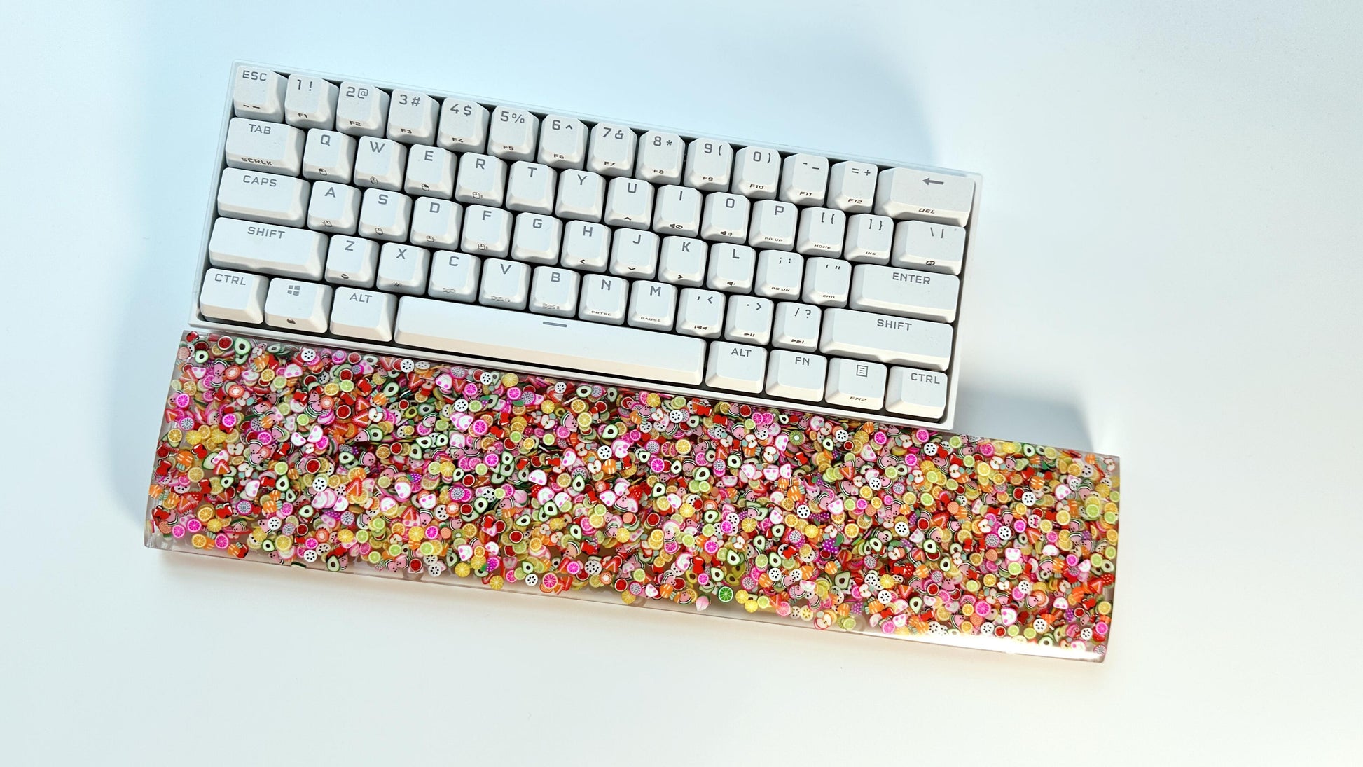 Cute Fruit Slice Wrist Rest, Clear Transparent Wrist Rest, Artisan Resin Wrist Rest, Keyboard, Desk Decor, Personalized Gift. - HiJenney