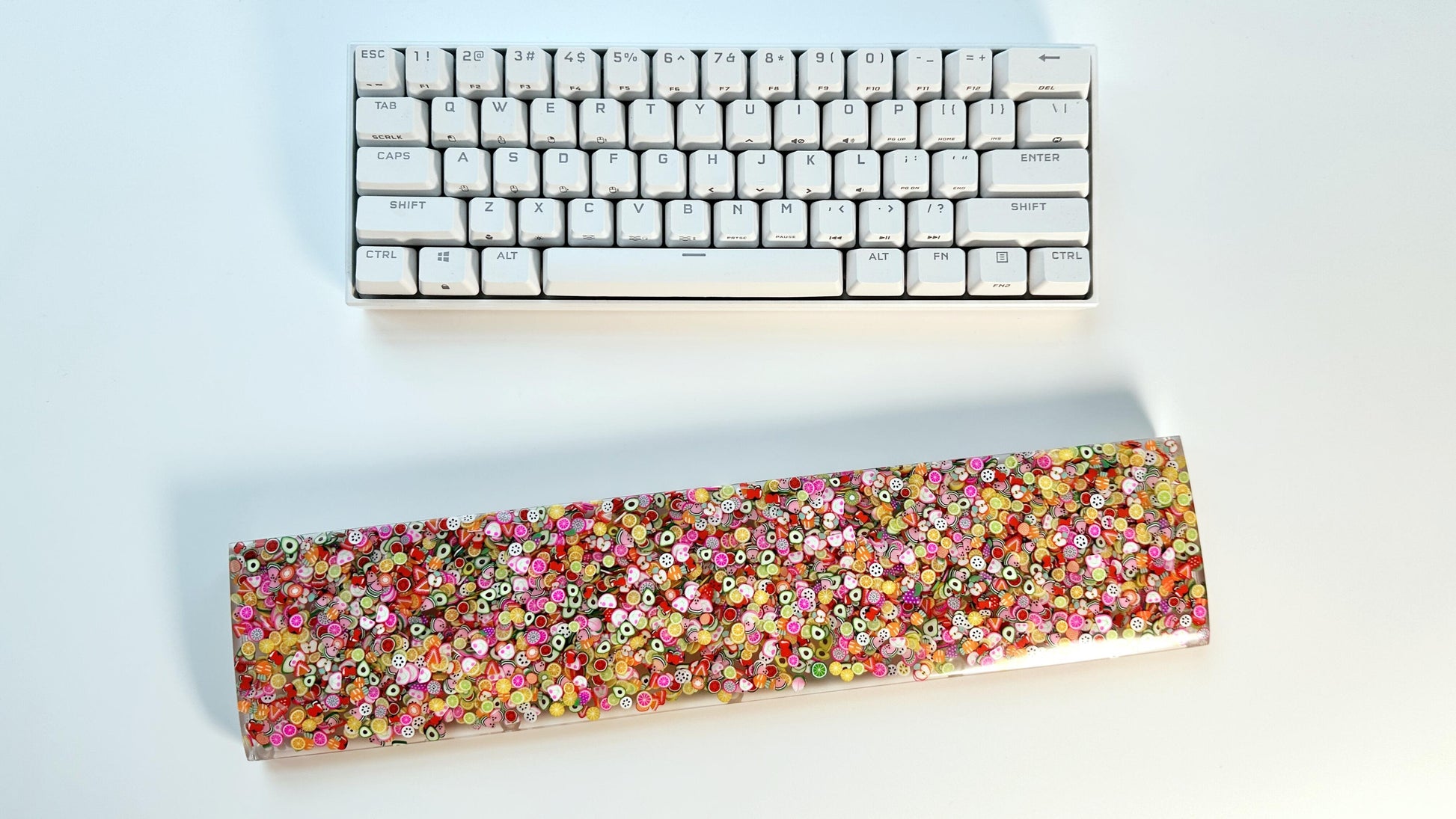 Cute Fruit Slice Wrist Rest, Clear Transparent Wrist Rest, Artisan Resin Wrist Rest, Keyboard, Desk Decor, Personalized Gift. - HiJenney