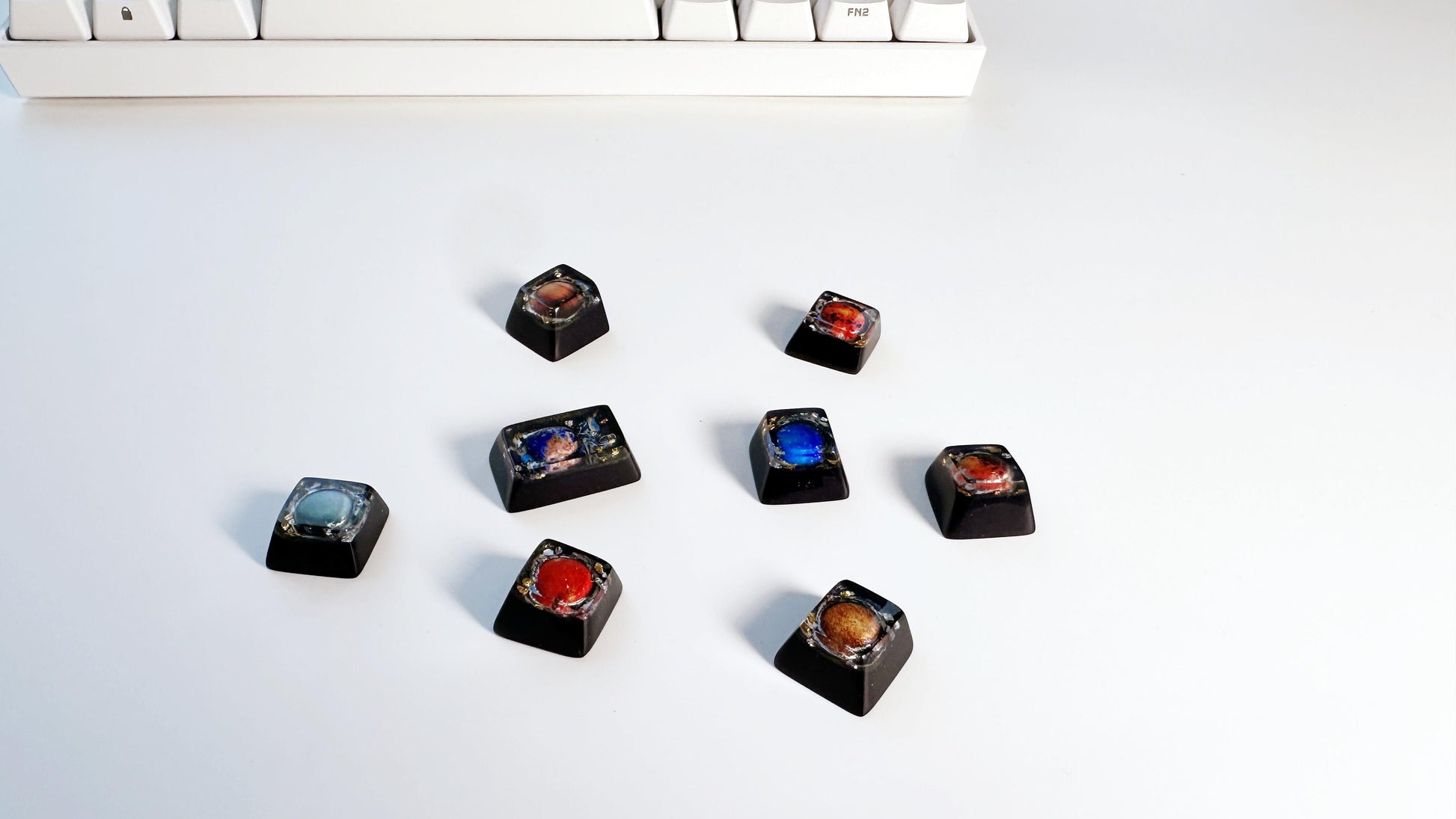 Solar System 8 Planet Keycap, Earth, Sun, Mars Keycaps, Universe Space Galaxy Keycap, Artisan Mechanical Keyboard Keycap, Gift. - HiJenney