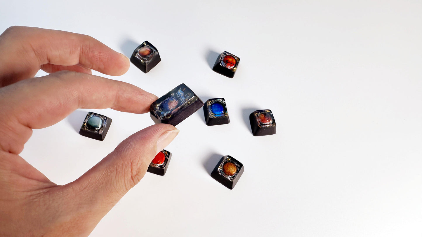 Solar System 8 Planet Keycap, Earth, Sun, Mars Keycaps, Universe Space Galaxy Keycap, Artisan Mechanical Keyboard Keycap, Gift. - HiJenney