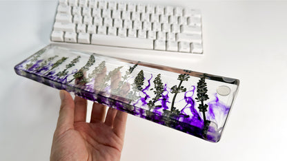 Custom Purple Lavender Wrist Rest, Purple Ink Smoke Wrist Rest, Artisan Resin Wrist Rest, Dried Flowers, Game Desk Decor, Personalized Gifts. - HiJenney